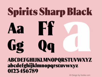 Spirits Sharp Black Version 0.000;hotconv 1.0.109;makeotfexe 2.5.65596 Font Sample