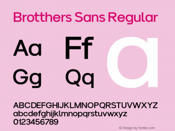 Brotthers Sans  Font Sample