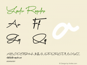 Youfu Version 001.000 Font Sample