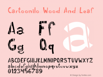 Cartoonilo Wood And Leaf Version 1.002;Fontself Maker 3.4.0图片样张