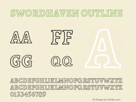 SWORDHAVEN Outline Version 1.000 Font Sample