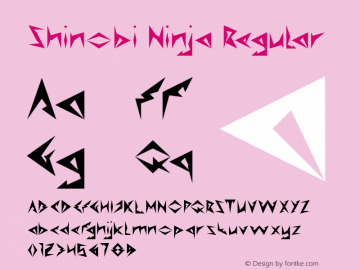 Shinobi Ninja Version 1.00;July 20, 2019;FontCreator 11.5.0.2430 64-bit Font Sample