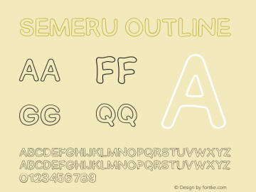 SEMERU Outline Version 1.002;Fontself Maker 3.4.0 Font Sample