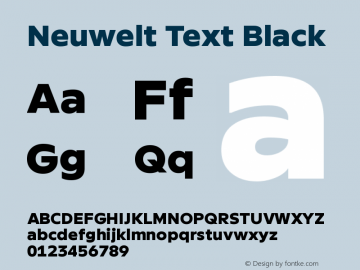 Neuwelt Text Black Version 1.00图片样张