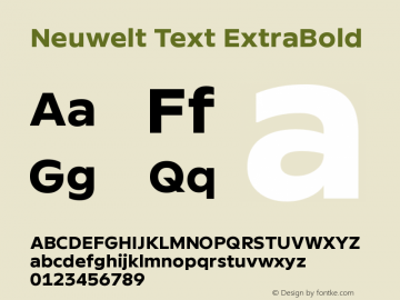 Neuwelt Text ExtraBold Version 1.00图片样张