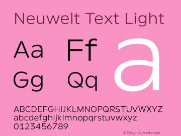 Neuwelt Text Light Version 1.00图片样张