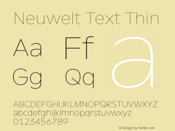 Neuwelt Text Thin Version 1.00图片样张