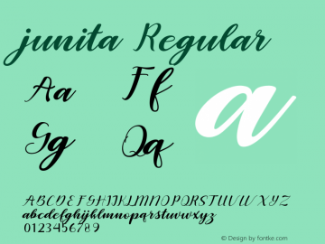 junita Version 1.000 Font Sample