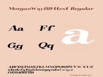 MorganWay89 ttext Regular Altsys Metamorphosis:10/28/94图片样张