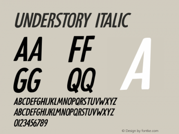 Understory Italic Version 1.000图片样张