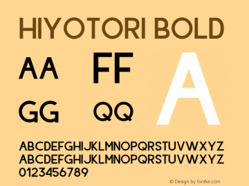 Hiyotori Bold Version 1.00;December 20, 2019;FontCreator 11.5.0.2422 64-bit Font Sample