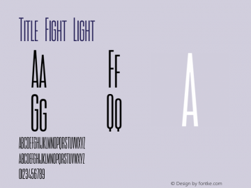 Title Fight Light Version 1.000;hotconv 1.0.109;makeotfexe 2.5.65596图片样张