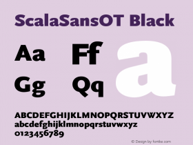ScalaSansOT-Black Version 7.502; 2005 Font Sample