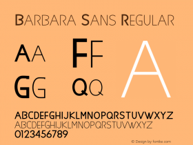 BarbaraSans Version 1.000 Font Sample