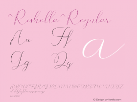 Rishella Version 1.000 Font Sample