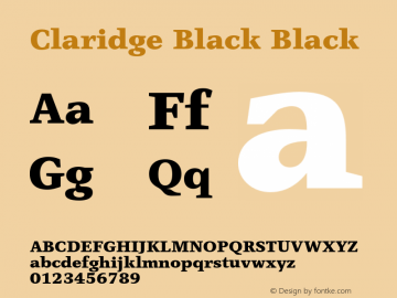 ClaridgeBlack 001.001 Font Sample