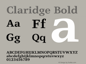 Claridge-Bold 001.001 Font Sample