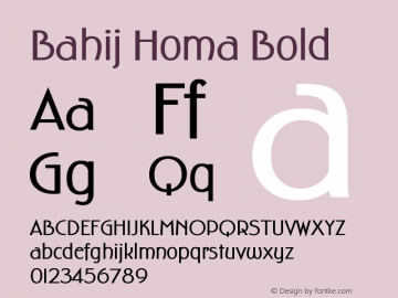 Bahij Homa Bold Version 1.10 October 15, 2016 Font Sample