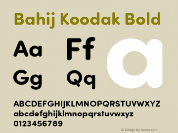 Bahij Koodak Bold Version 1.10 October 16, 2016 Font Sample