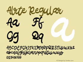 Alrte Version 1.000 Font Sample