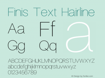 FinisText-Hairline Version 1.000图片样张
