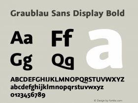 GraublauSansDisplay-Bold Version 1.000; Fonts for Free; vk.com/fontsforfree图片样张