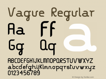 Vague-Normal 001.000 Font Sample