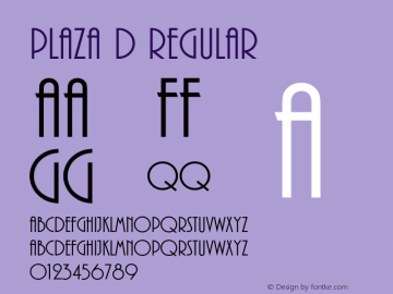 PlazaD-Regu 001.005 Font Sample