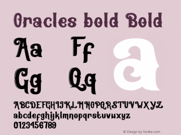 Oracles bold Bold  Font Sample