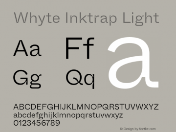 WhyteInktrap-Light Version 1.100图片样张