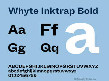 Whyte Inktrap Bold Version 1.100图片样张