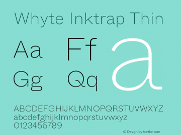 Whyte Inktrap Thin Version 1.100图片样张