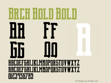 Brch Bold Version 1.000图片样张