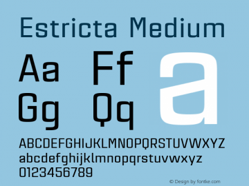 Estricta Medium Version 1.0图片样张