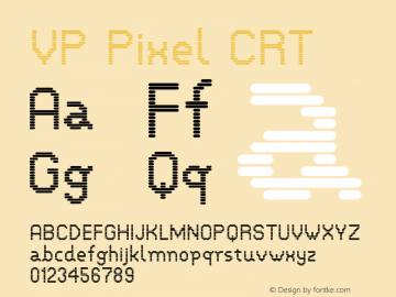 VP Pixel CRT Version 1.00 Font Sample