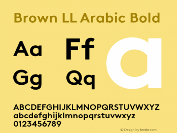 Brown LL Ara Bold Version 3.000; build 0005 | wf-rip DC20190915图片样张