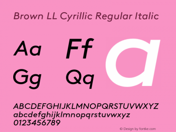 Brown LL Cyr Italic Version 3.000; build 0011 | wf-rip DC20190915图片样张