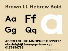 Brown LL Heb Bold Version 3.000; build 0010 | wf-rip DC20190915 Font Sample