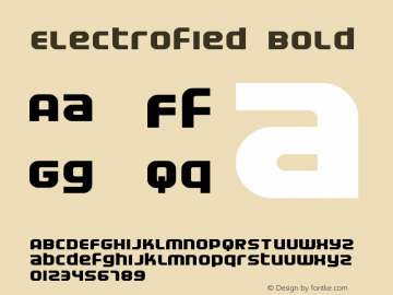 Electrofied Bold Version 1.0 Font Sample