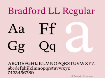 BradfordLL-Regular Version 3.000 | wf-rip DC20191010图片样张