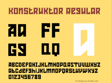 Konstruktor Version 1.004;Fontself Maker 3.4.0 Font Sample