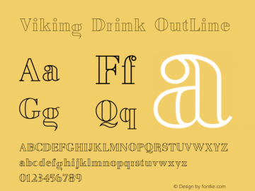 Viking Drink OutLine Version 1.002;Fontself Maker 3.4.0 Font Sample