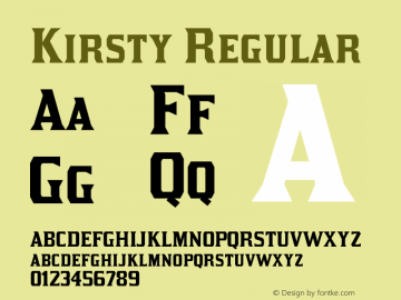 Kirsty Regular Version 4.000图片样张