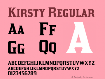 Kirsty Regular Version 4.000 Font Sample