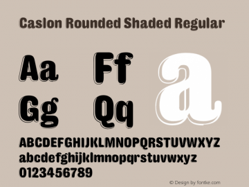 CaslonRoundedShaded Version 1.001;hotconv 1.0.109;makeotfexe 2.5.65596图片样张