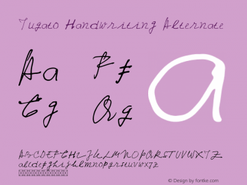 Yuqato Handwriting Alternate Version 1.002;Fontself Maker 3.4.0 Font Sample