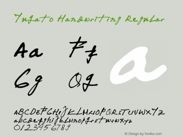 Yuqato Handwriting Version 1.002;Fontself Maker 3.4.0 Font Sample