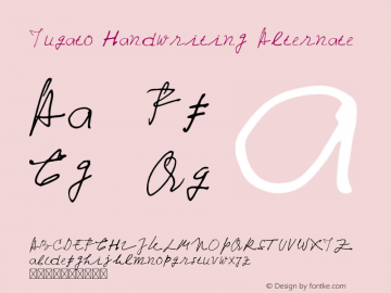 Yuqato Handwriting Alternate Version 1.002;Fontself Maker 3.4.0 Font Sample