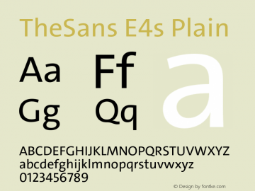 TheSansE4s-Plain 2.000 Font Sample