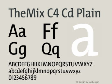 TheMixC4Cd-Plain 3.030 Font Sample
